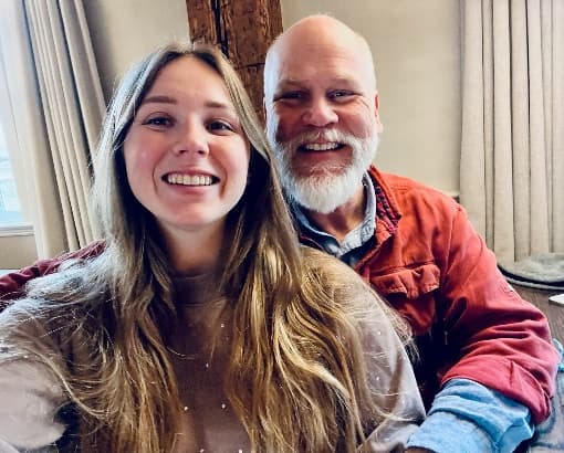 Father and daughter selfie